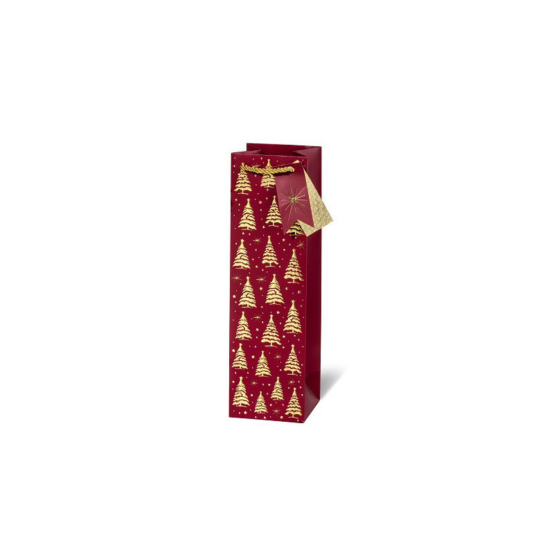 SACHET NOEL BSB BOUT. 36X10,5X10CM GOLDEN TREES