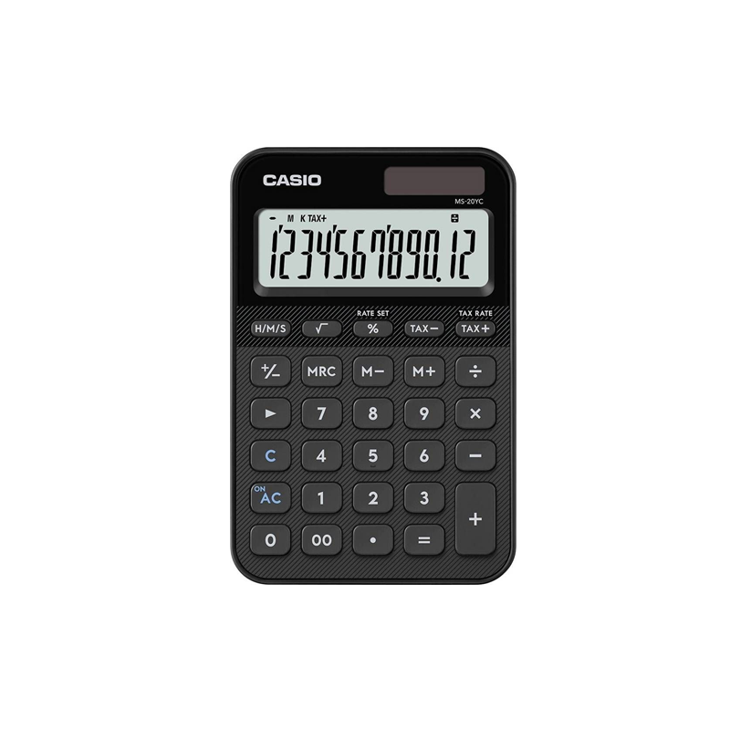CALCULATRICE TABLE 12 CHIF. CASIO NOIR