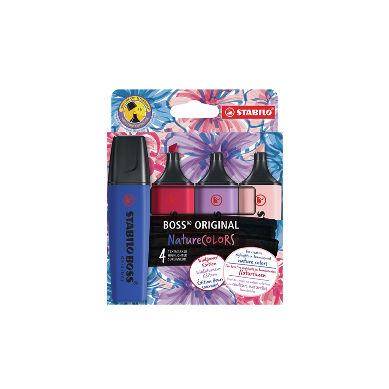 SURLIGNEUR STABILO BOSS WILDFLOWER 4PCS