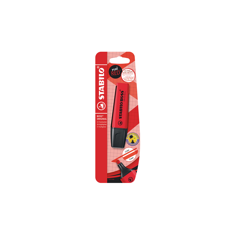 SURLIGNEUR STABILO BOSS ROUGE INTENSE BLISTER