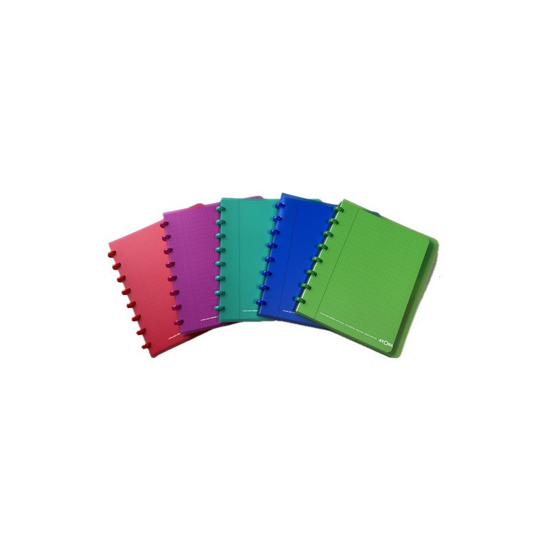 CAHIER ATOMA A5+ PLAST. TRANSP. QUA.COM. +INT.