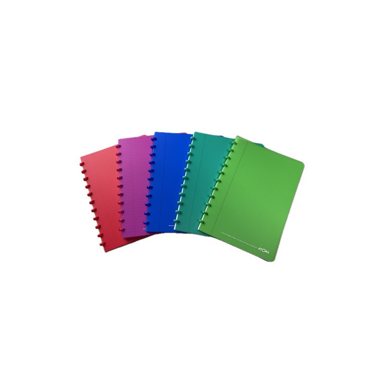CAHIER ATOMA A4 PLAST. TRANSP. LIGNE