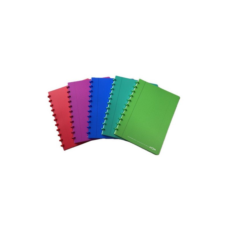 CAHIER ATOMA A4 PLAST. TRANSP. QUAD.