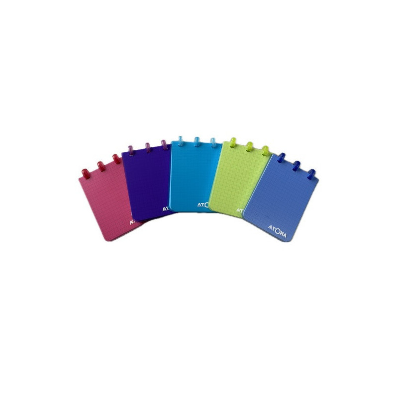 CARNET ATOMA A7 60FLS PLAST. TRANSP.