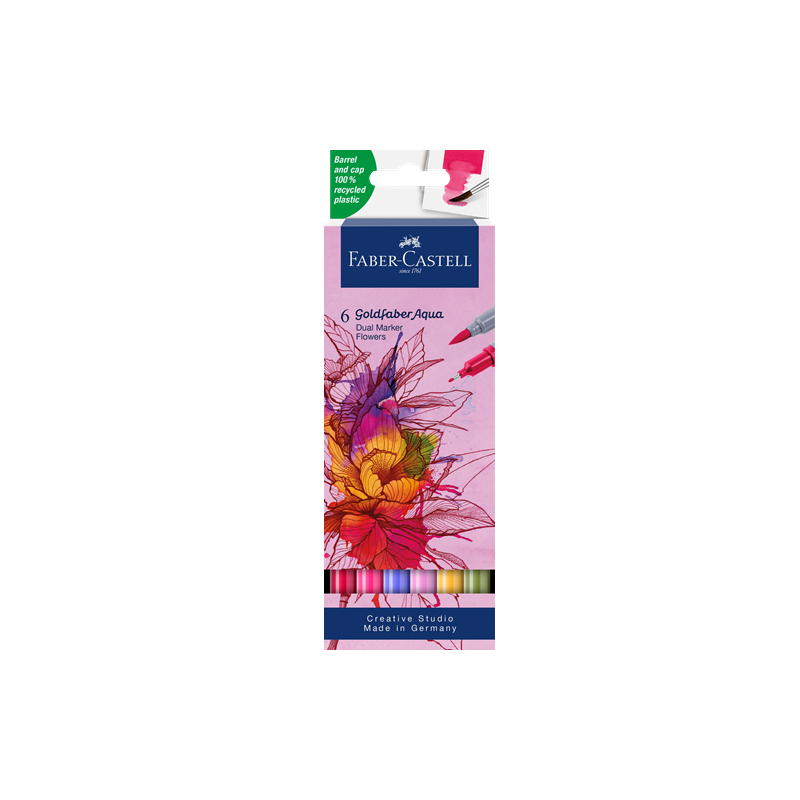 LETTERING SET FABER FLOWERS 6PCS