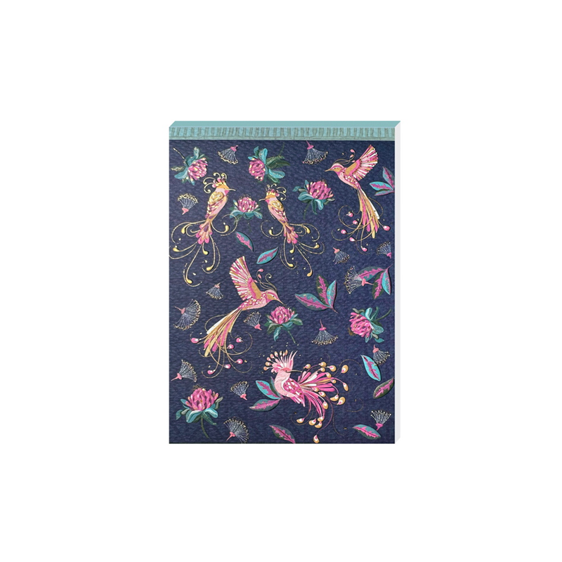 BLOC-NOTES A6 GOLDBUCH 105X148MM DOT TROPICAL BIRDS DARK