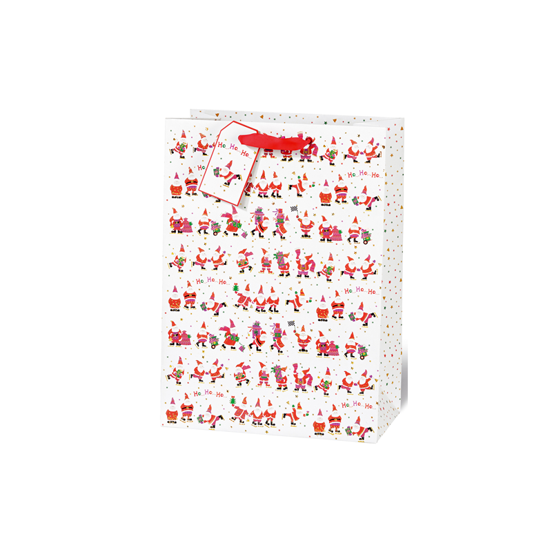 SACHET NOEL BSB 36X26X14CM SANTAS