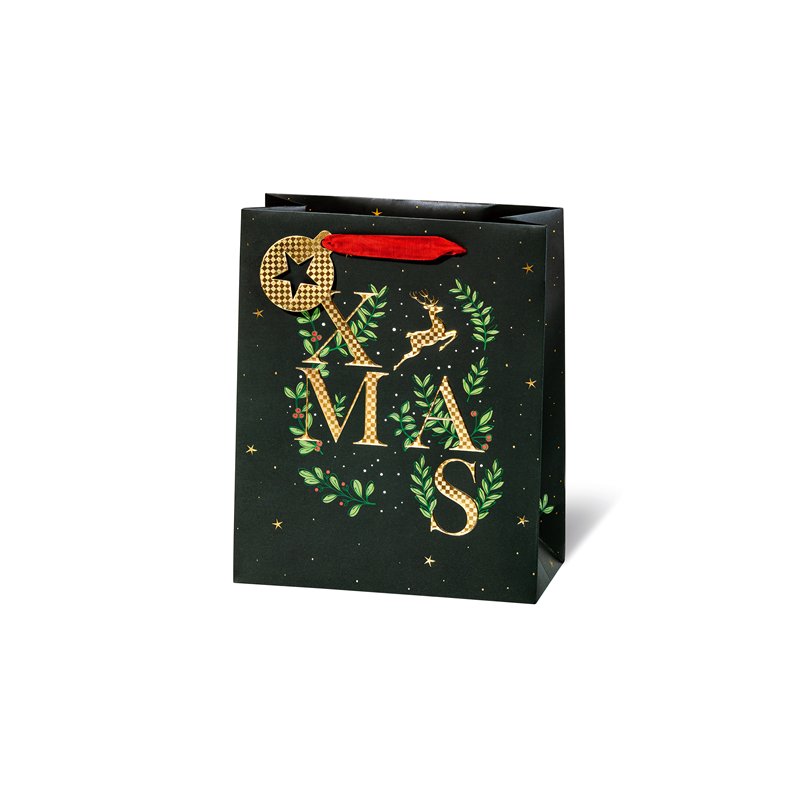 SACHET NOEL BSB 23X19X9CM TRADITIONAL CHRISTMAS