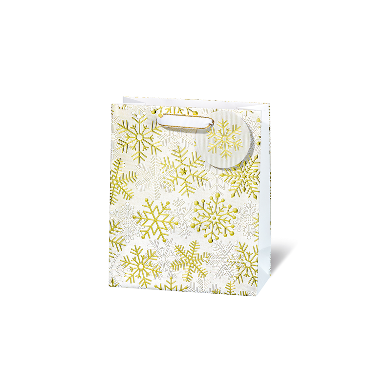 SACHET NOEL BSB 23X19X9CM GOLDEN CRYSTAL