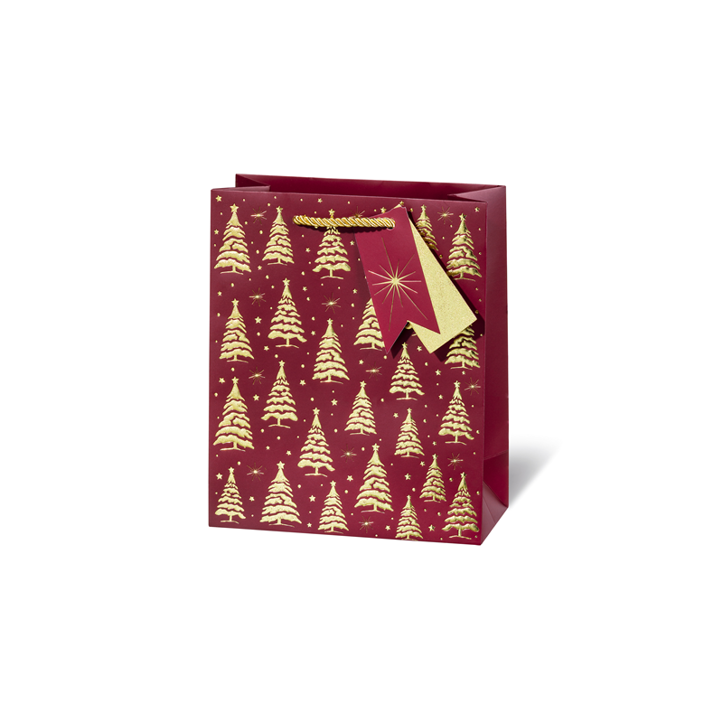 SACHET NOEL BSB 23X19X9CM GOLDEN TREES
