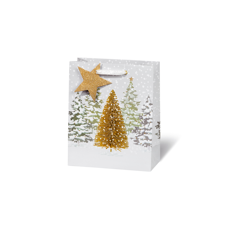 SACHET NOEL BSB 23X19X9CM WHITE SILENCE