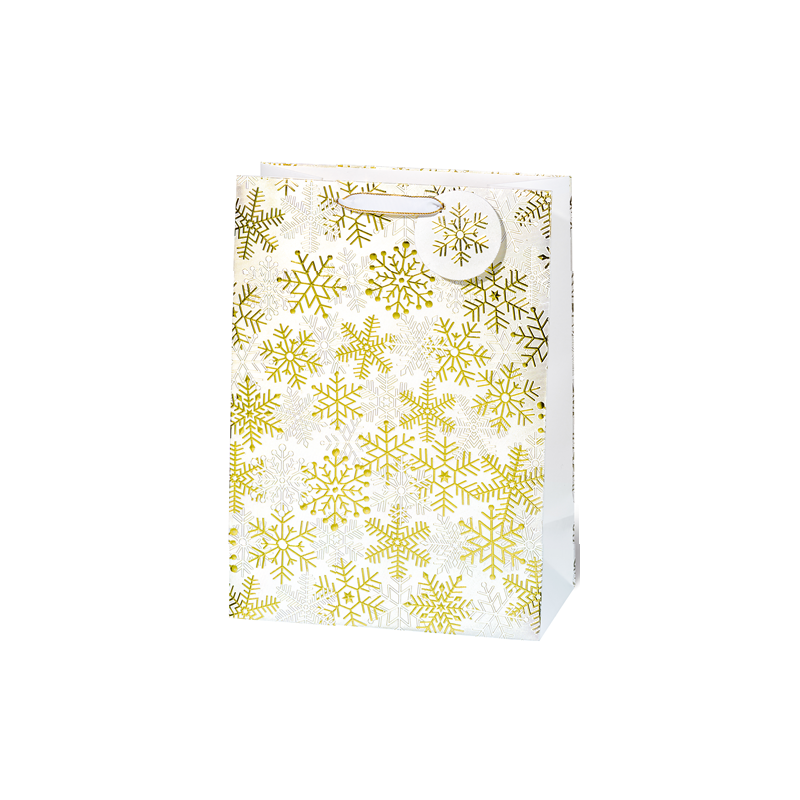 SACHET NOEL BSB 36X26X14CM GOLDEN CRYSTAL