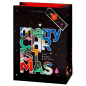 SACHET NOEL BSB 36X26X14CM MODERN CHRISTMAS