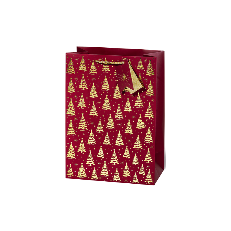 SACHET NOEL BSB 36X26X14CM GOLDEN TREES