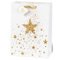SACHET NOEL BSB 36X26X14CM GLITTER STAR