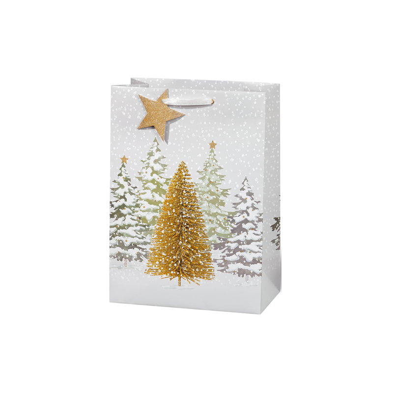 SACHET NOEL BSB 36X26X14CM WHITE SILENCE