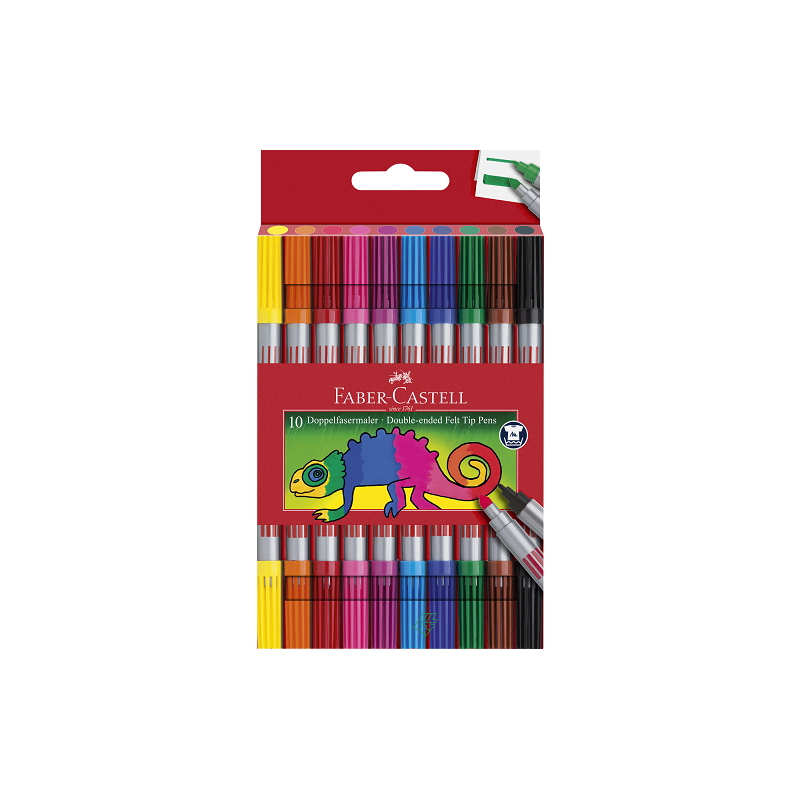 FEUTRE ECO.FABER DOUBLE POINTES 10PCS
