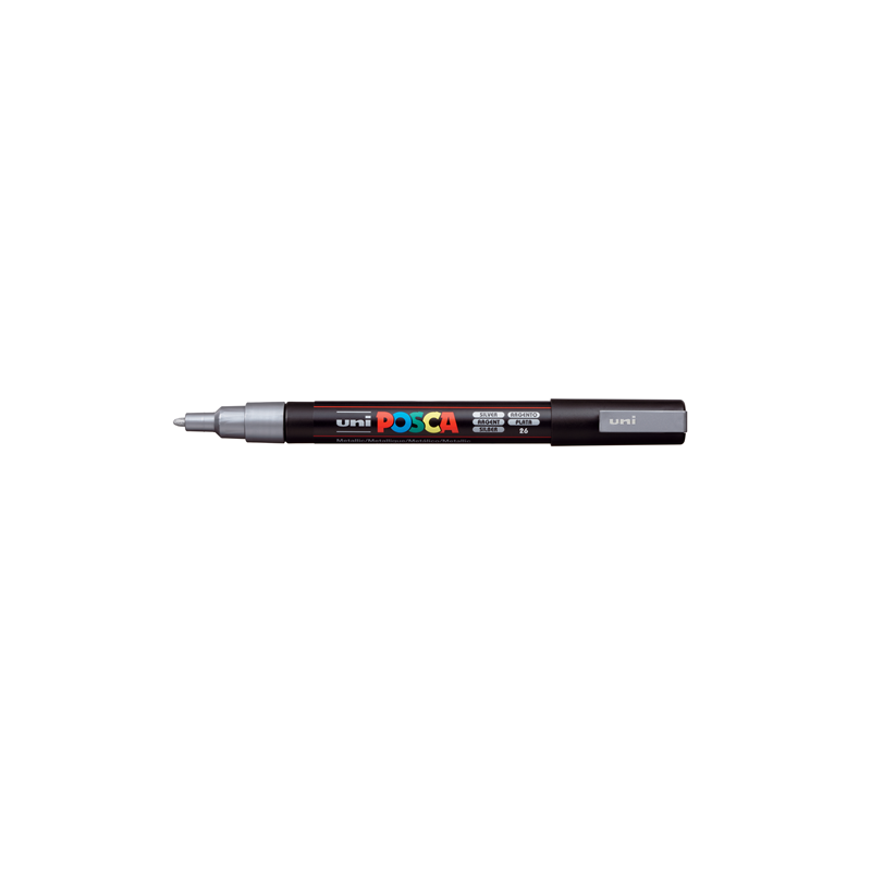 MARQUEUR POSCA POINTE CONIQUE FINE ARGENT