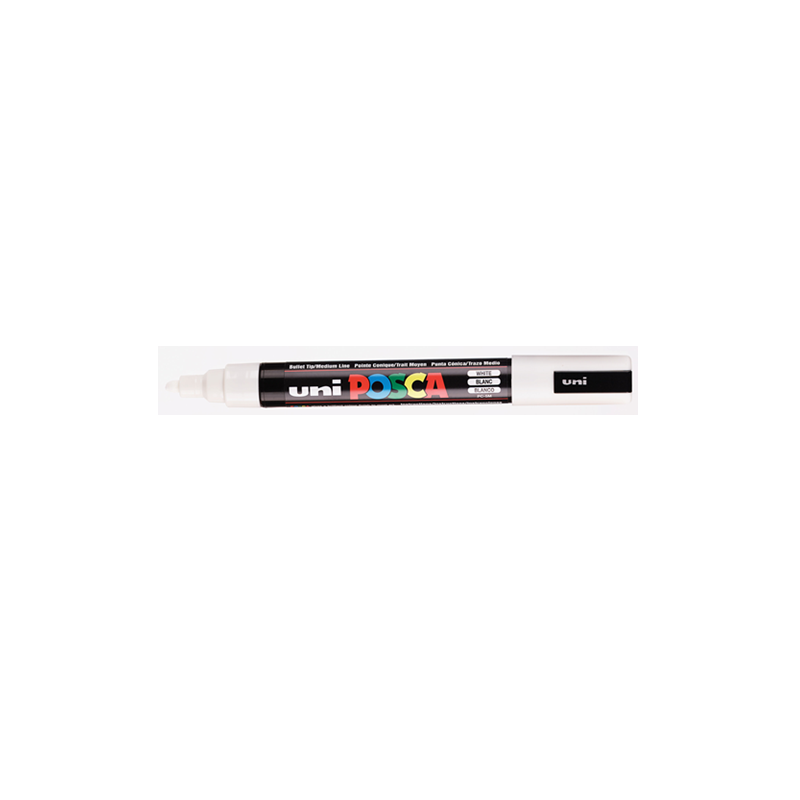 MARQUEUR POSCA POINTE CONIQUE MOYENNE BLANC