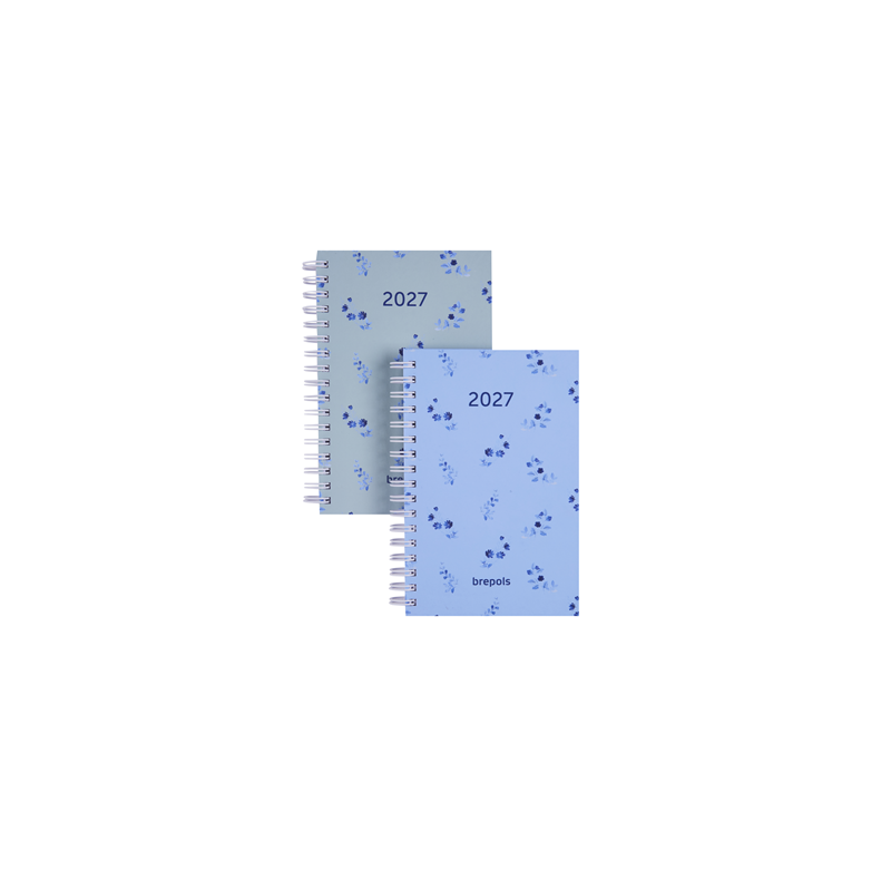 AGENDA BREPOLS 10X15CM 1SEM./2P. POCKET SPIR. BLOSSOM ASS.