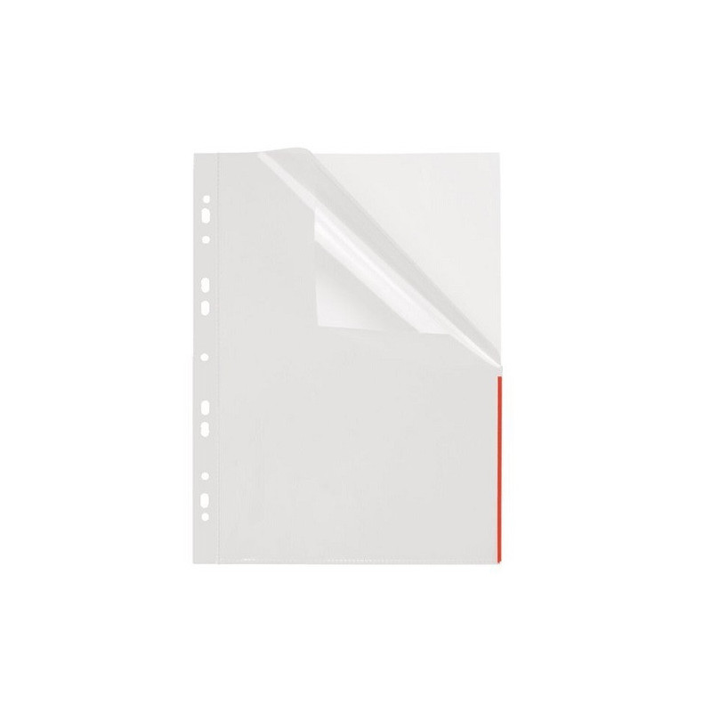 HOUSSE A4+ TRANSP. FOLDERSYS 110MY ROUGE