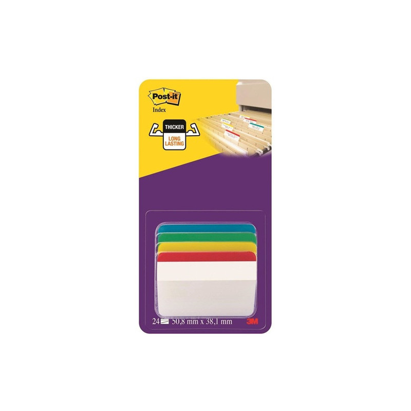 INDEX POST-IT 38,1X50,8MM 4X6 COUL.STRONG