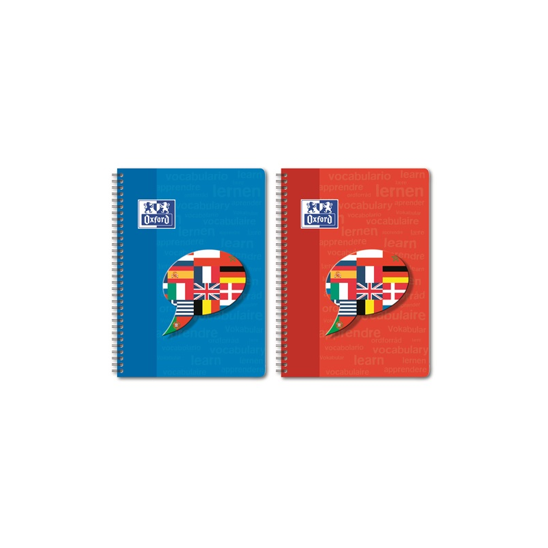 CAHIER OXFORD SPIRALE A5 LIGNE 48FLS ASS.
