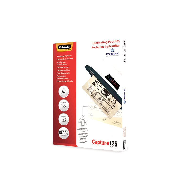 POCH. A LAMINER FELLOWES 303X426(A3) 125µ 100PCS