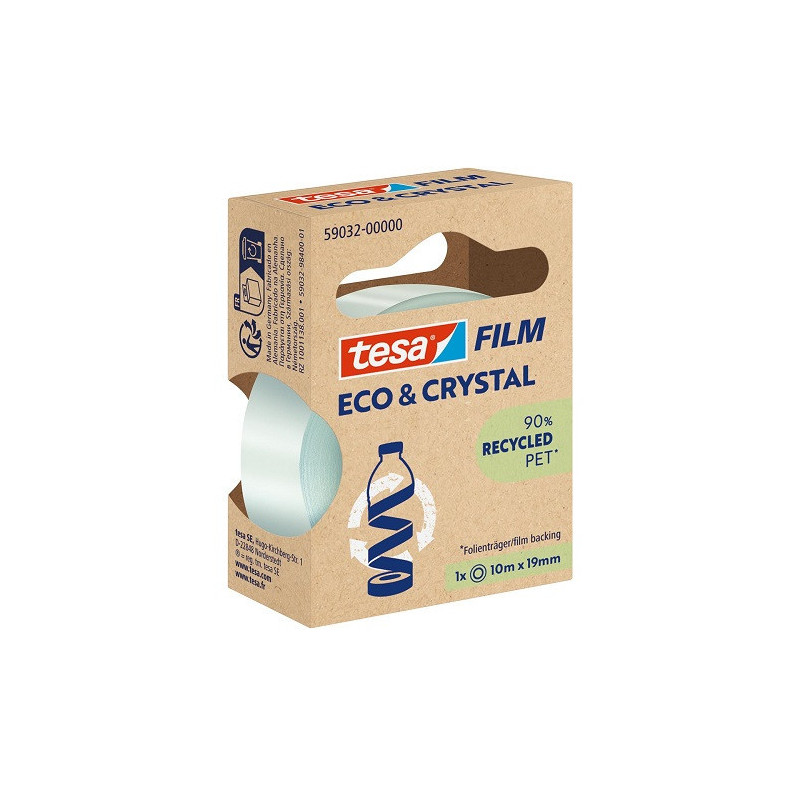 RUBAN ADHESIF 19MMX10M ECO ET CRYSTAL TESA