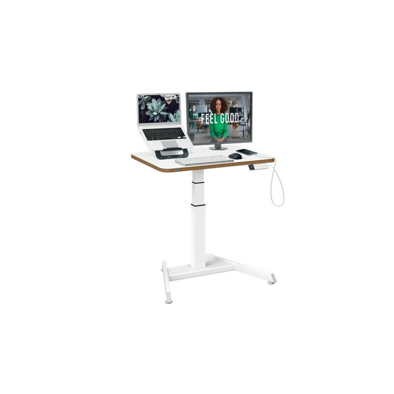 BUREAU ASSIS-DEBOUT ELECTRIQUE LEITZ 80X60CM BLANC