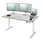 BUREAU ASSIS-DEBOUT ELECTRIQUE LEITZ 140X80CM BLANC