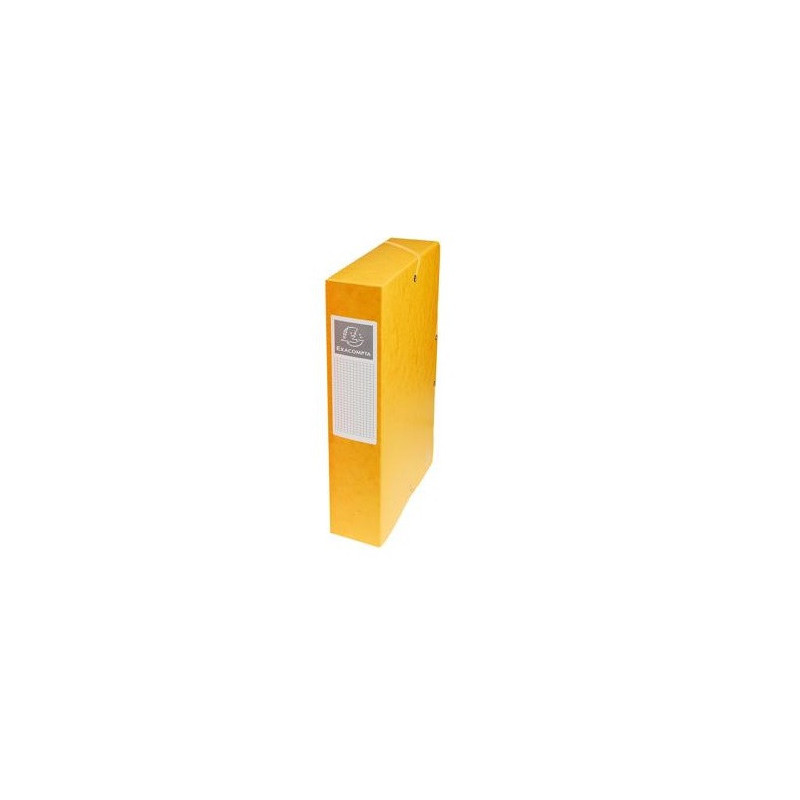 BOXE CLASSEM. A4 60MM CARTON JAUNE + ELAST. EXACOMPTA