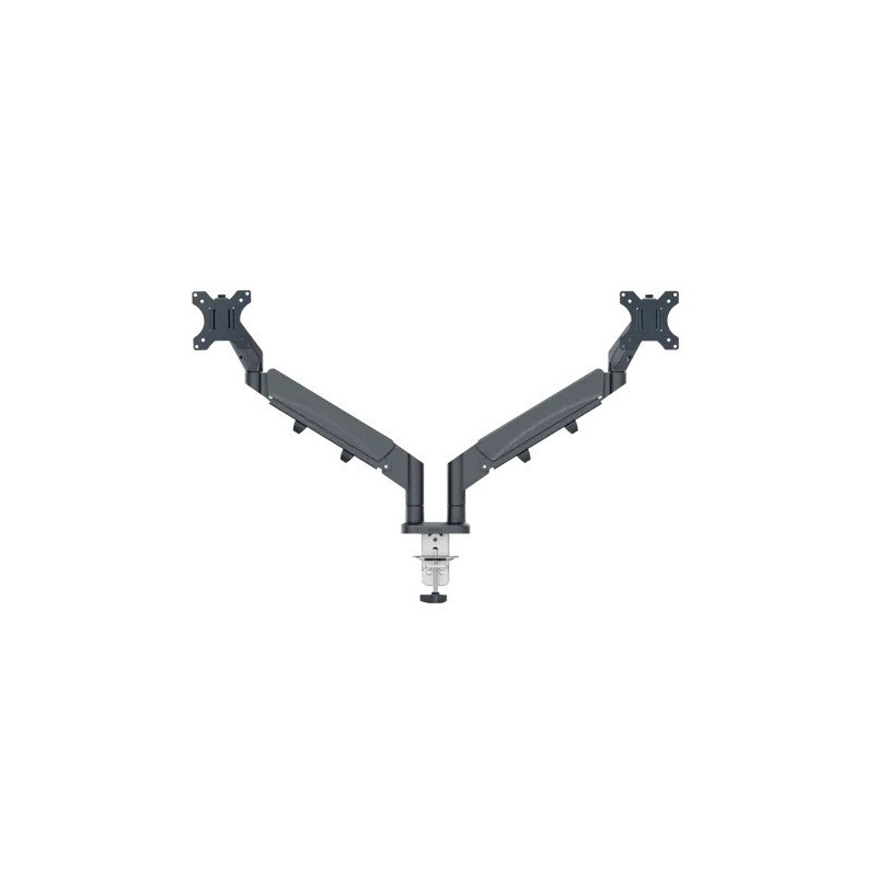 SUPPORT MONITEUR LEITZ DOUBLE GRIS FONCE