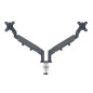 SUPPORT MONITEUR LEITZ DOUBLE GRIS FONCE