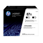 CARTOUCHE IMP. HP 87X LJ ENTERPRISE M506/M527/M501 NOIR 18000P. 2PCS