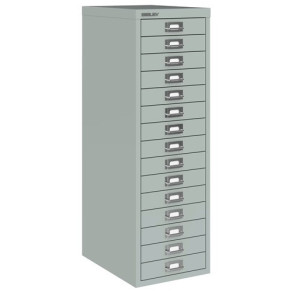 CAISSON METAL 15 TIROIRS H86CM. GRIS CLAIR