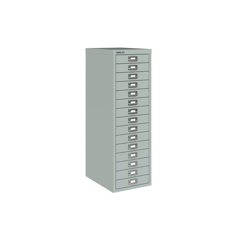 CAISSON METAL 15 TIROIRS H86CM. GRIS CLAIR