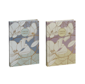 AGENDA SCOLAIRE BREPOLS 11,5X16,9CM 1J./P. FLORAL & LEAVES