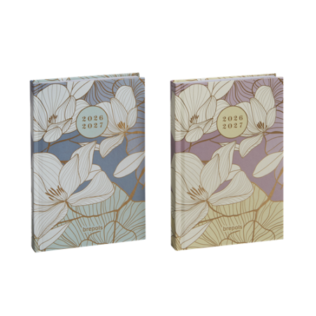 AGENDA SCOLAIRE BREPOLS 11,5X16,9CM 1J./P. FLORAL & LEAVES