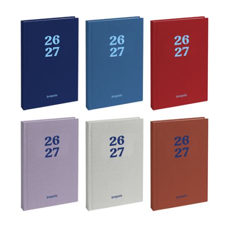 AGENDA SCOLAIRE BREPOLS 11,5X16,9CM 1J./P. RAINBOW