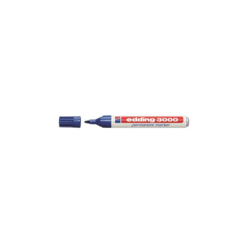 MARQUEUR PER. EDDING 3000 1,5-3MM BLEU POINTE RONDE CORPS EN METAL