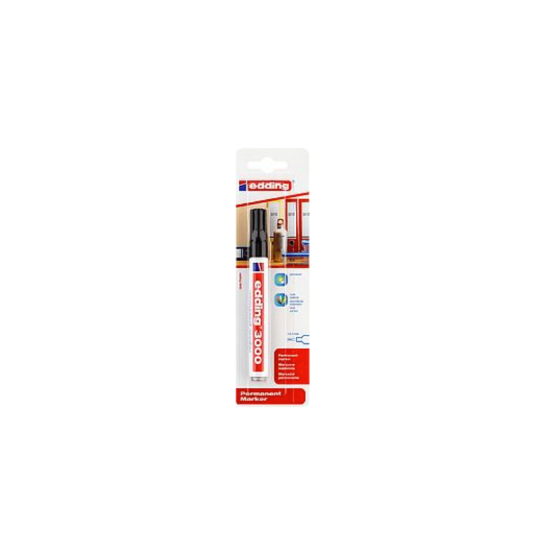 MARQUEUR PER. EDDING 3000 1,5-3MM NOIR POINTE RONDE BLISTER