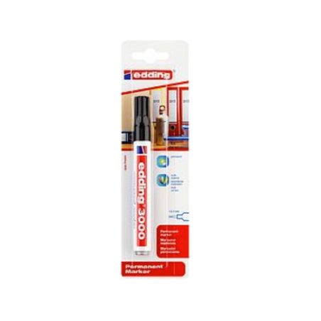 MARQUEUR PER. EDDING 3000 1,5-3MM NOIR POINTE RONDE BLISTER