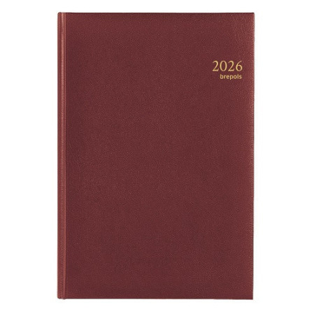 AGENDA BREPOLS 21X29CM 1SEM./2P. OMEGA LIMA BORDEAUX
