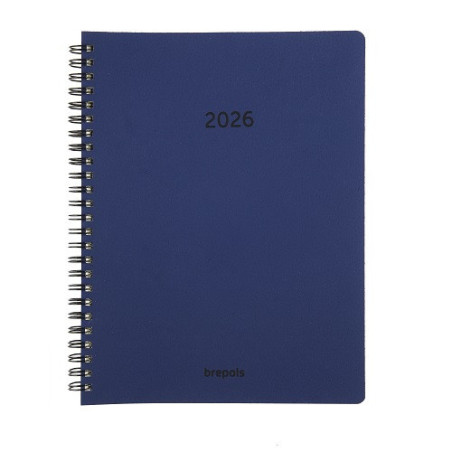 AGENDA BREPOLS 17,1X22CM 1SEM./2P. TIMING SPIR. CALVI BLEU