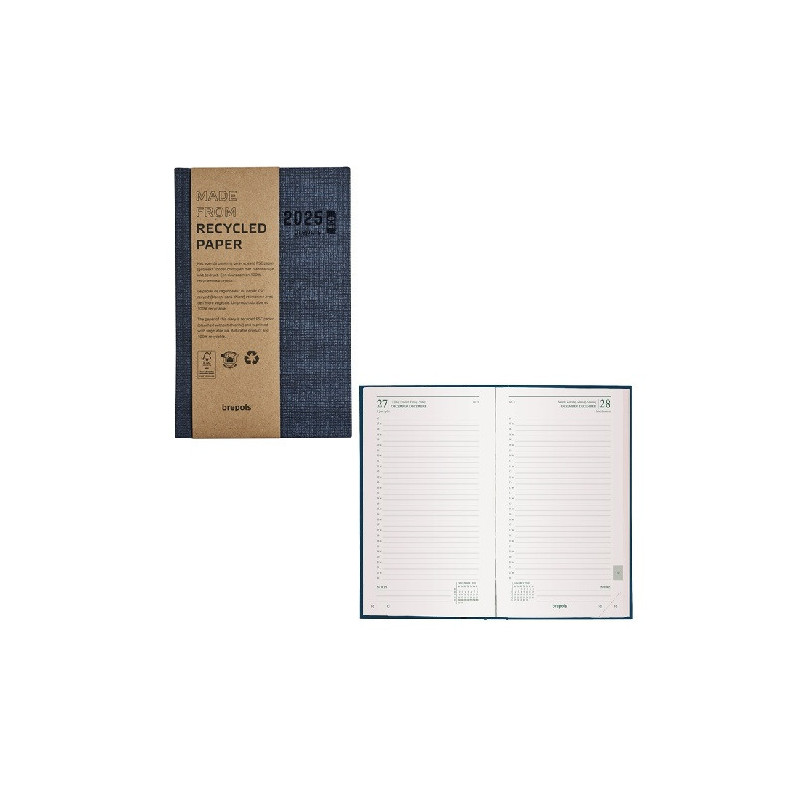 AGENDA BREPOLS 13,3X20,8CM 1J./P. ECODAY BLEU