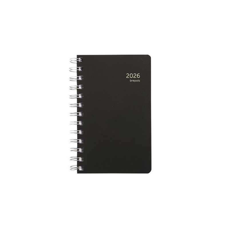 AGENDA BREPOLS 10X16,5CM 1J./P. BUILDING SPIR. RECYCLED PP