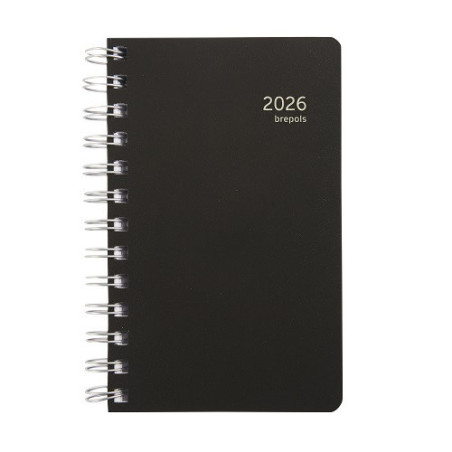 AGENDA BREPOLS 10X16,5CM 1J./P. BUILDING SPIR. RECYCLED PP