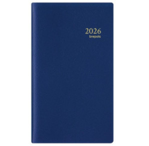 AGENDA BREPOLS 9X16CM 1SEM./2P. INTERPLAN SPIR. GENOVA BLEU