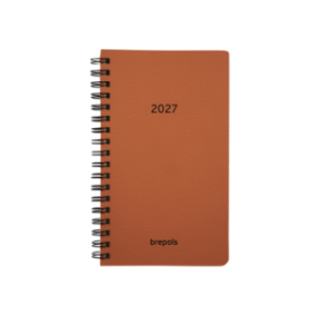 AGENDA BREPOLS 9X16CM 1SEM./2P. INTERPLAN SPIR. CALVI ORANGE
